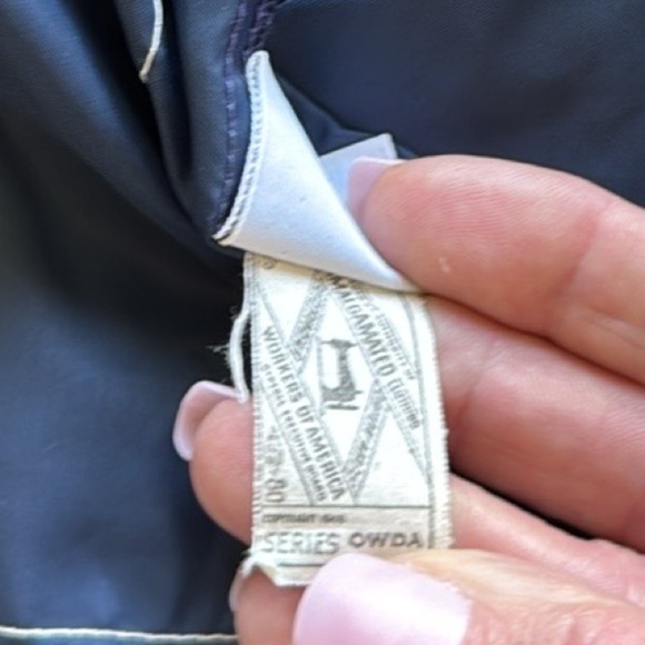 VTG McGregor Union Made 60s Rain Drizzler Jacket Navy White Dagger Collar Sz M - Picture 5 of 9